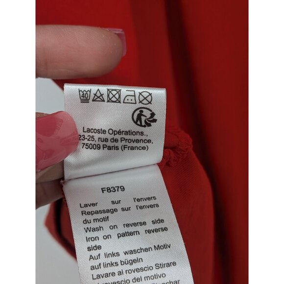 Lacoste T Shirt Men Size M Regular Fit Abstract Graphic Print Logo Streetwear - Picture 12 of 12